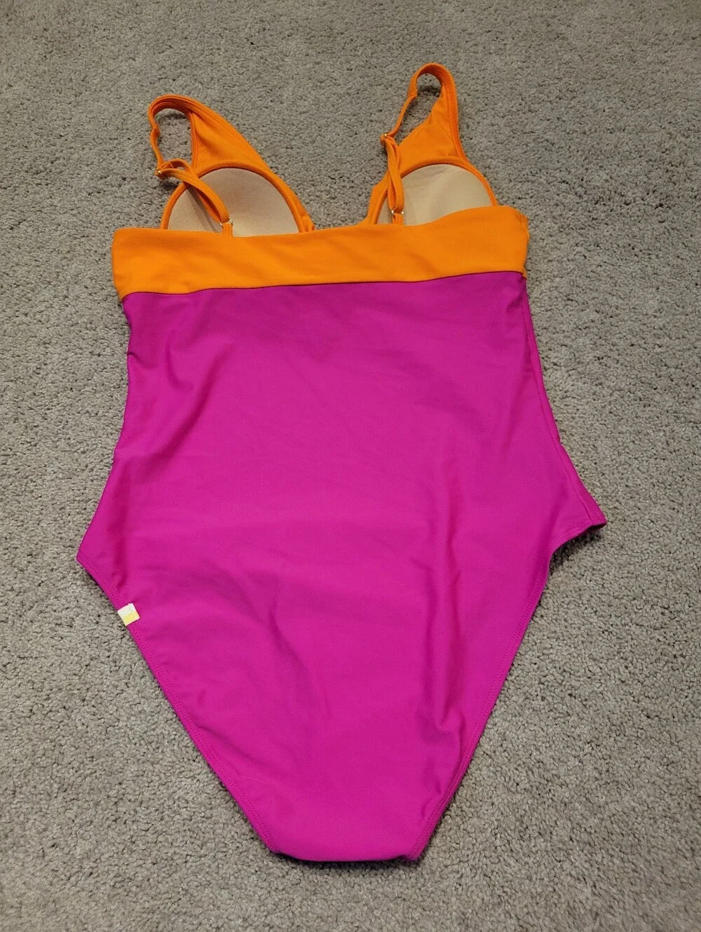 Summersalt The Jetsetter One Piece Swimsuit Hibiscus Tangerine Pink